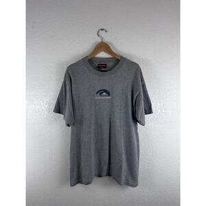 Quiksilver T Shirt Mens Medium Gray Logo Graphic Surf Skate Short Sleeve Tee